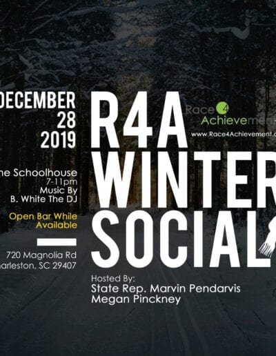 Race for Achievement winter social flyer
