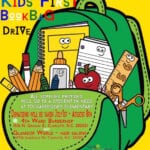 Kids first bookbag drive flyer